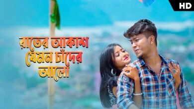 Rater Akash Jemon Chander Alo Lyrics
