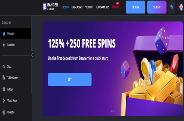Banger Casino Image.